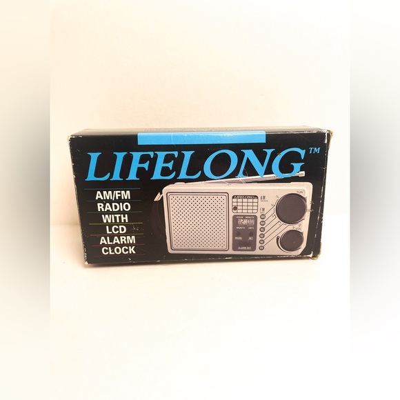 Vintage Lifelong Portable AM FM Analog Radio Model 845 LCD Alarm Clock w/box - Picture 6 of 6